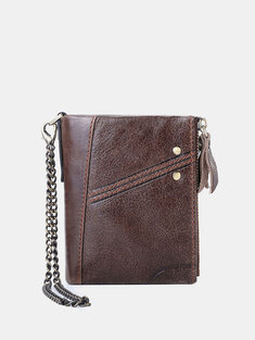 Chains RFID Genuine Leather Wallet