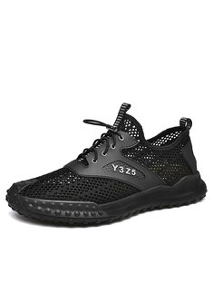 Men Breathable Knitted Fabric Light Weight Soft Walking Water Shoes