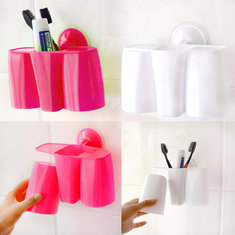 Creative Magnetic Sucker Toothbrush Holder Suction Cup Couples Holder Rack Supply