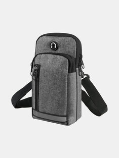 Men's Oxford Cloth Outdoor Sports 6.5 Inch Mobile Phone Bag Shoulder Messenger Bag Arm Bag Waist Bag