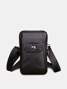 Men Genuine Leather Belt Bag Crossbody Bag-26488