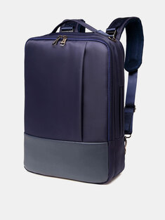 Menico Men's 15.6 Inch Dacron Business Casual Waterproof Laptop Multi-Carry Backpack