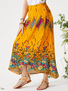 Ethnic Floral Print Skirts-894