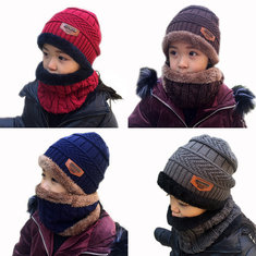 Thicken Warm Kid's Winter Hat+Scarf Set For 2-10 Years