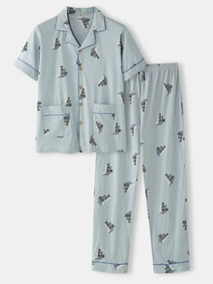 All Over Letter Pattern Pajamas