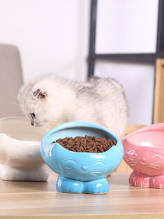 Eco-friendly Orthopedic Cat Bowl Cat Neck Protect Non-slip Bowl