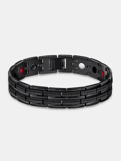 1 Pcs Men's Fashion Detachable Titanium Steel Magnet Health Care Anti-Fatigue Magnetic Therapy Bracelet