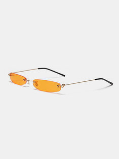 Jassy Unisex Fashion Outdoor Mini Rimless Oval Sunglasses