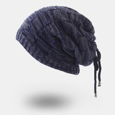 Unisex 3-in-1 Multi-purpose Plus Velvet Winter Outdoor Keep Warm Wool Hat Ponytail Beanie