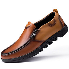 الرجال جلد طبيعي عدم الانزلاق اللون حجب Soft الوحيد حذاء كاجوال-142108