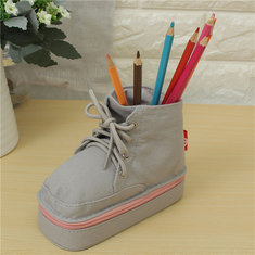 Cute Shoe Pencil Case Students Pen Pouch Storage Bag Purse Case Bags