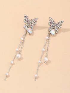 Long Tassel Butterfly Earrings