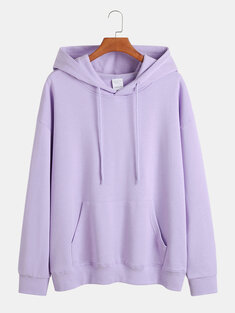 Solid Basic Relaxed Fit Hoodies