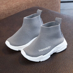 Unisex Kids Comfy Breathable Soft Sole Sock Sneakers