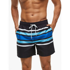 Quick Drying Stripe Casual Shorts-10099