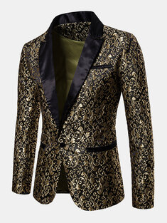 Jacquard Lapel Party Suit Jacket