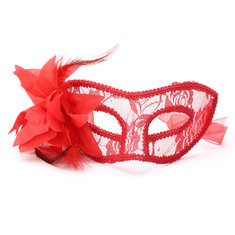 Halloween Party Transparent Lace Flower Mask