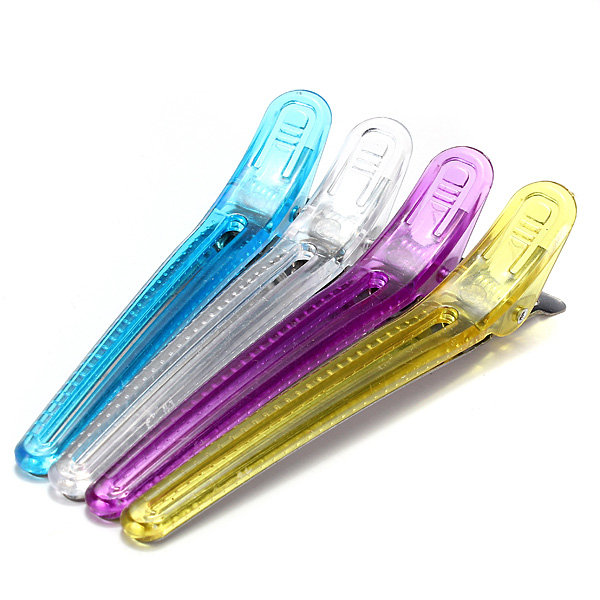 12 Pcs Colorful Professional Salon Clips Hairdressing Clamps Hair Grip 