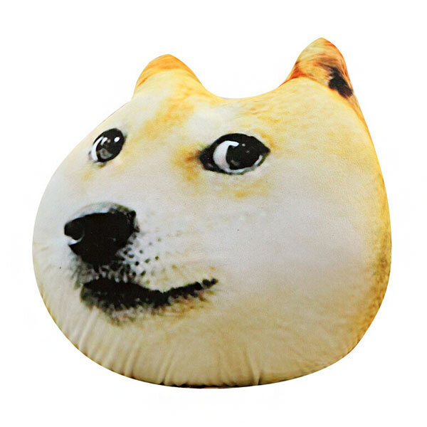 Almofada de pelúcia impressa em 3D Samoyed Husky Doge Dog Almofada para cães Alaska