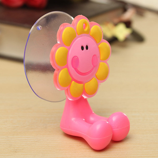 Creative Silicon Sunflower Toothbrush Holder With Suction Cup Set Wall Bathroom Hanger Suction