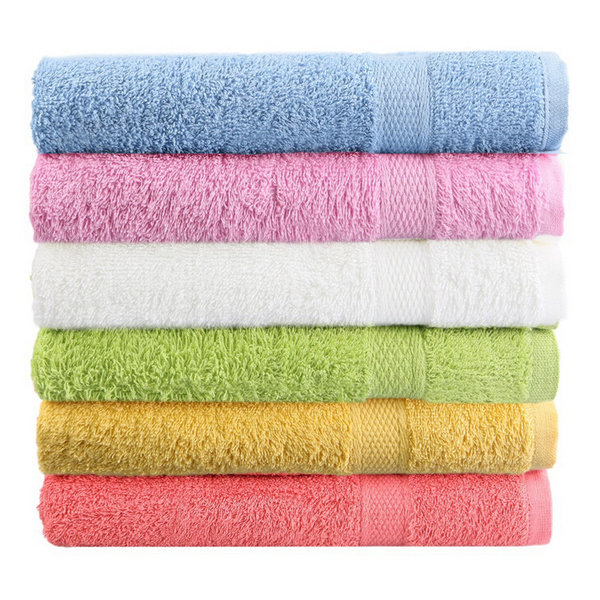 

80x50cm Soft Cotton Bath Beach Towel Super Absorbent Loose Terry Face Towel, Blue;pink;yellow;watermelon red