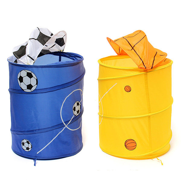 

Football Basketball Foldable Laundry Basket Clothes Storage Bag Bath Hamper Sundries Bin