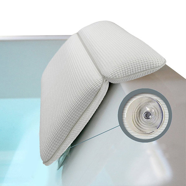 

Soft SPA Pillows Bathtub Headrest Suction Cup Waterproof Bathroom Bath Pillows, Blue;white