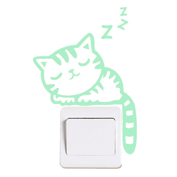 

Sleeping Cat Creative Luminous Switch Sticker