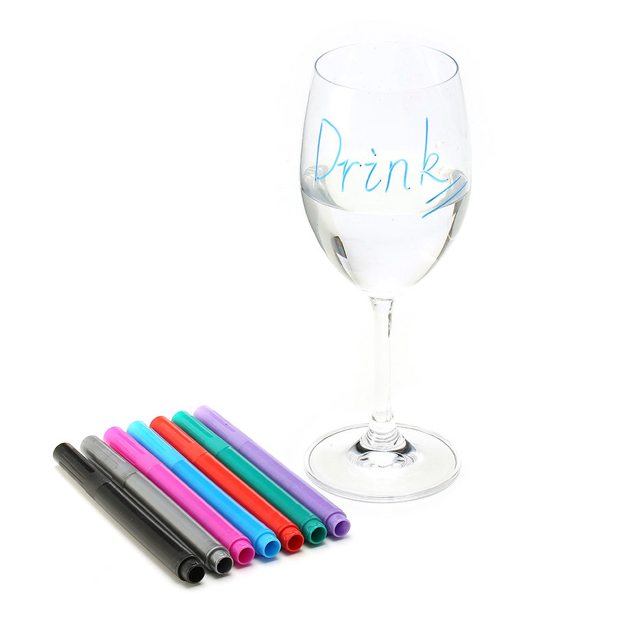 KCASA KC-CB13 Reusable Washable Non-toxic Wine Glass Maker Pen Wine Charm Accessories Bar Tools
