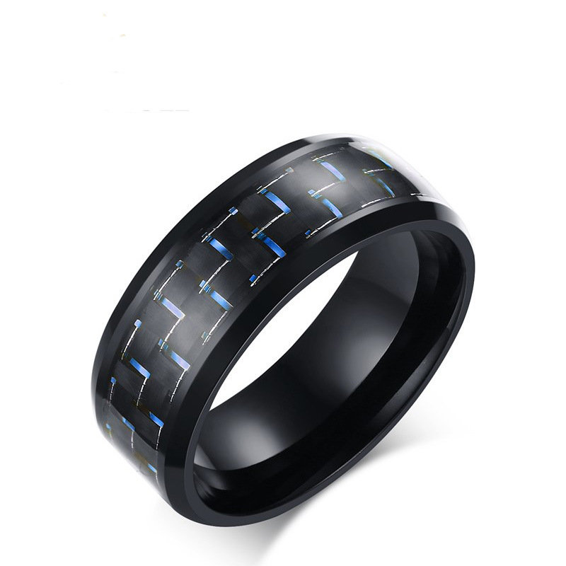 

8mm Stainless Steel Mens Rings Tungsten Carbide Rings Unisex Jewelry Gift for Him Her, Blue;yellow;red