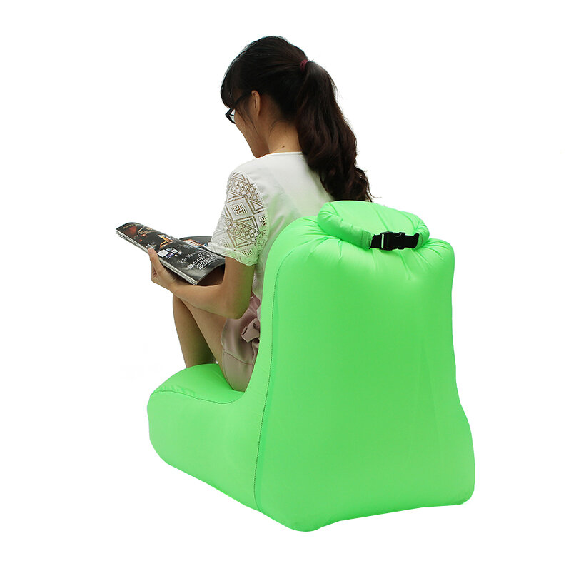 

190T Polyester 120x60x48cm Air Inflatable Chair Furniture Portable Water-resistant Max Load 150kg, Red;green;black;blue