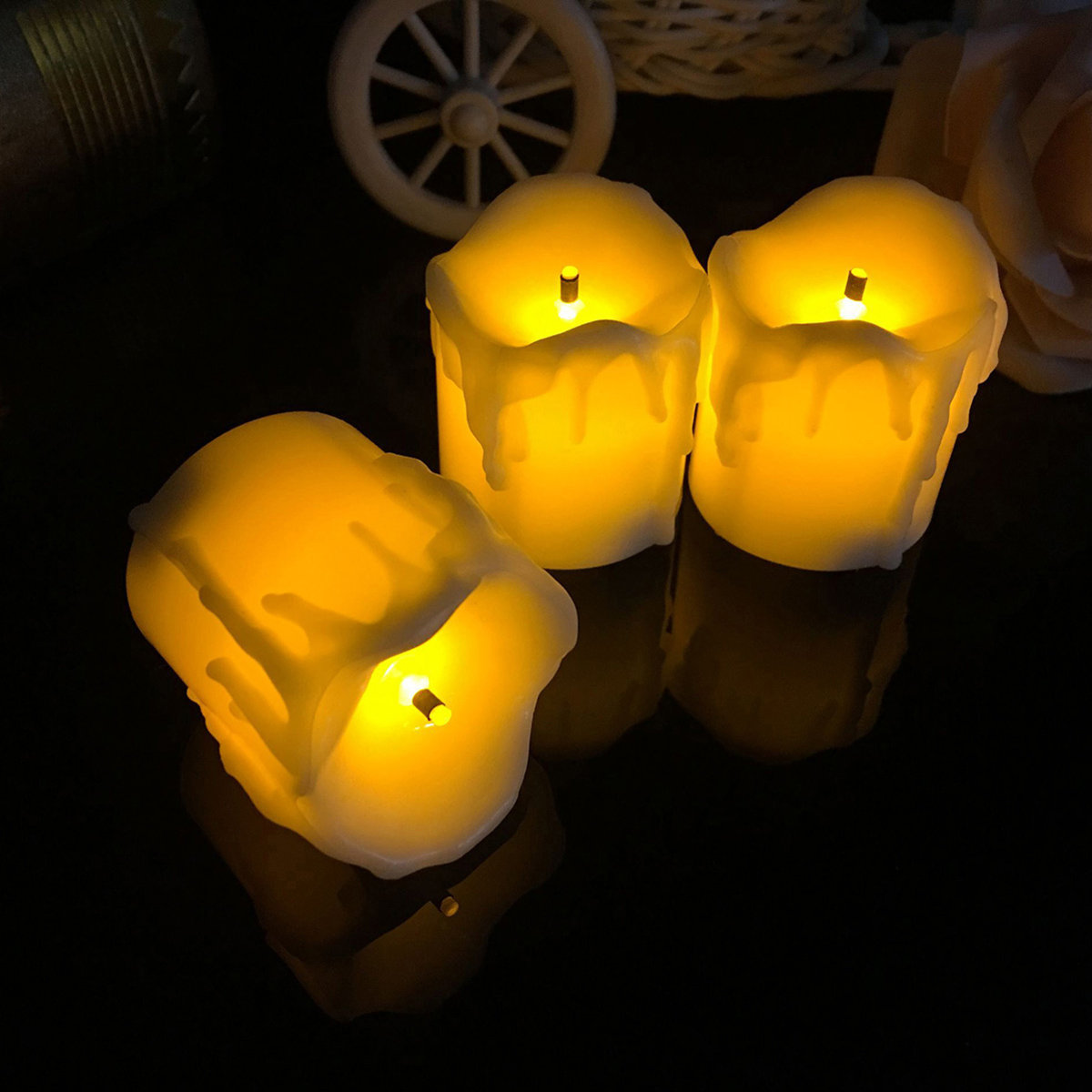 

Battery Powered Flameless LED Candle Tea Night Light Halloween Christmas Home Decor