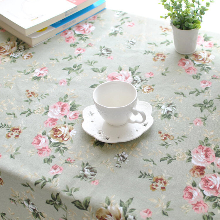 Rectangle Style pastoral épaissir coton lin nappe vaisselle tapis bureau couverture décor à la maison