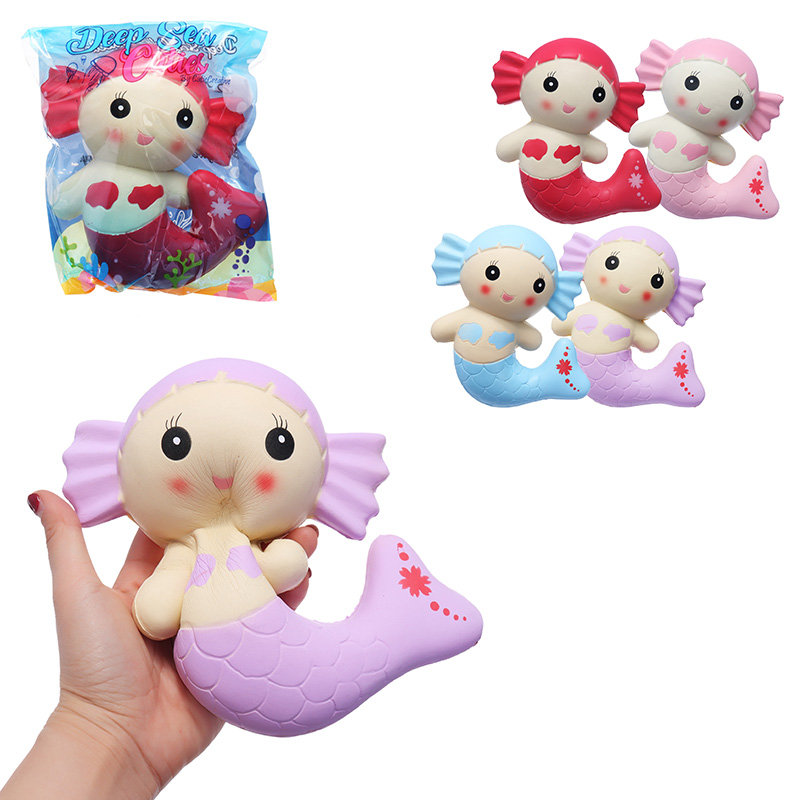 Cutie Squishy Mermaid Toys Pastel de pan perfumado Super 19CM Soft Embalaje original de aumento lento