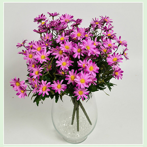 

10PCS/ Artificial 9 Heads Korean Small Daisy Flowers Home Furnishing Garden Style Decorations, Purple;blue;pink