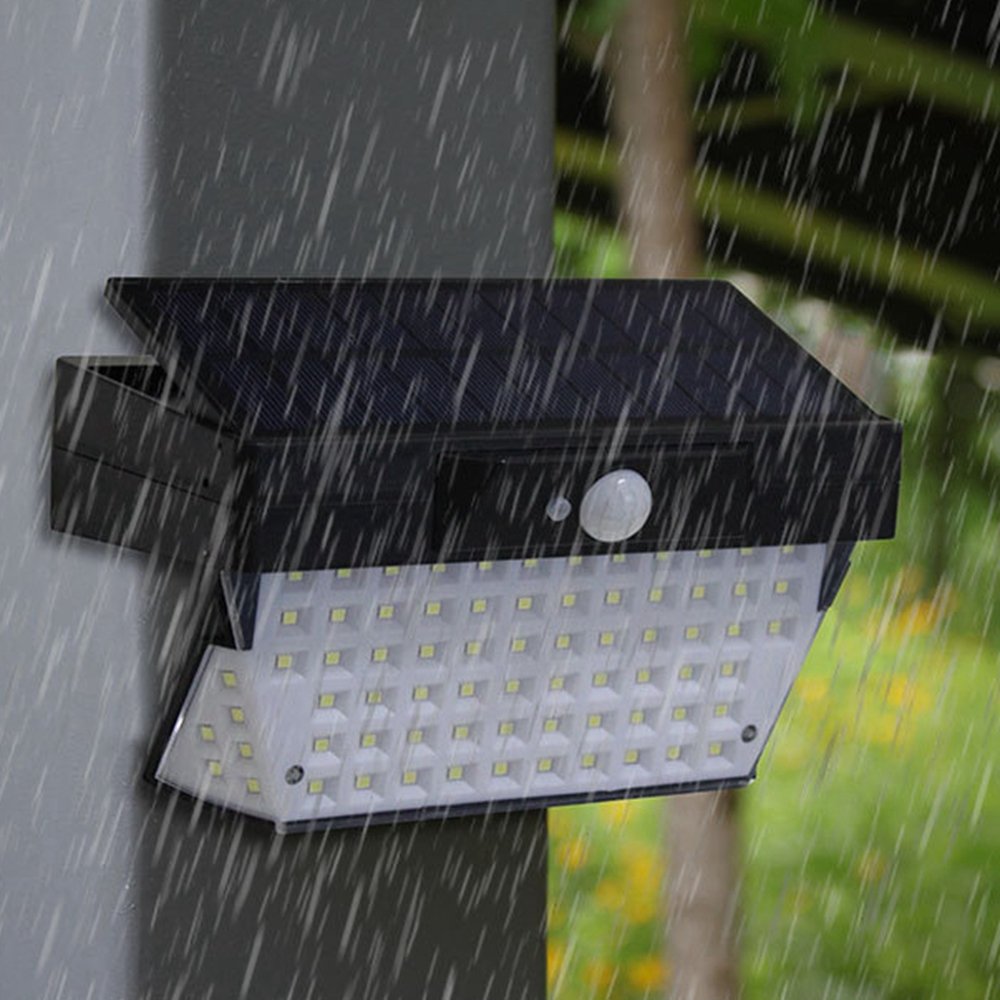 Solar Powered 78 LED PIR Motion Sensor Waterproof Wall Light Outdoor Garden Emergency Security Lamp