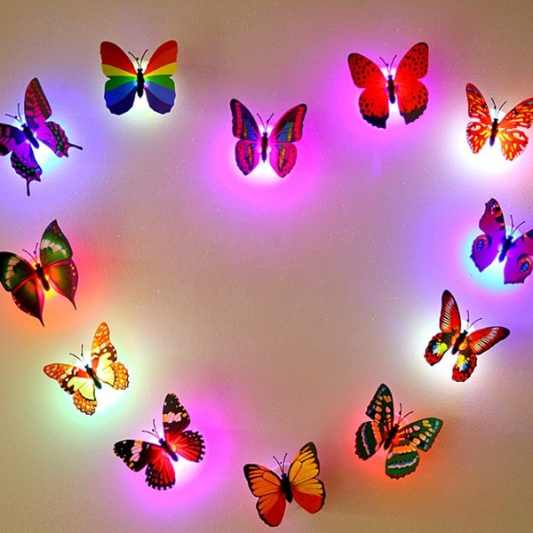 

Honana DX-68 Butterfly LED Night Light Lamp With Suction Christmas Wedding Decor