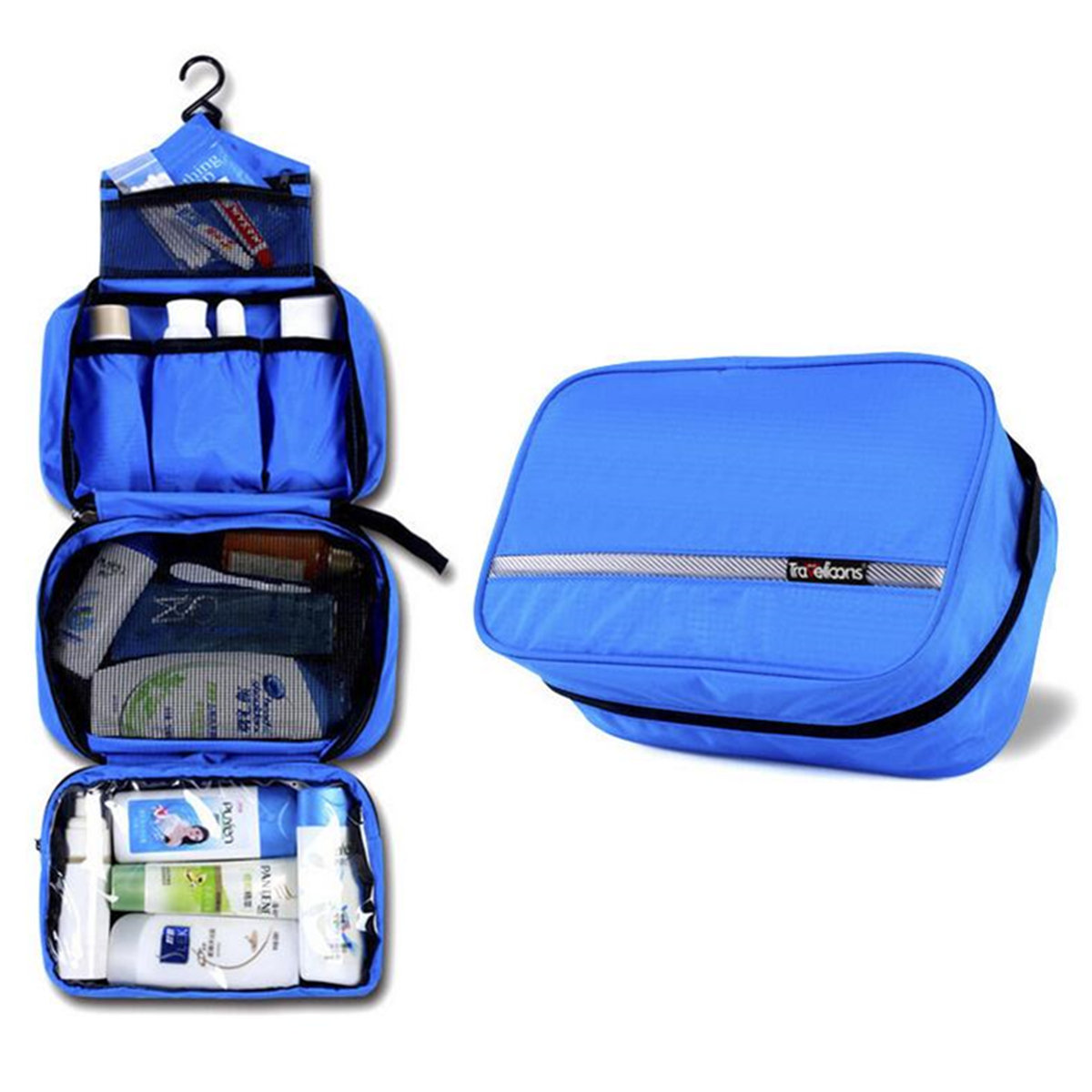 Portable Travel Toiletry Wash Bag Waterproof Cosmetic Hanging Storage Pouch Organizer