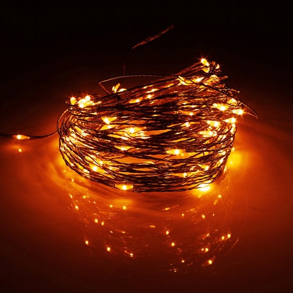 20 M 200 LED Solar Powered Copper Fio Cordas Fada Luz Decoração Da Casa de Festa de Natal