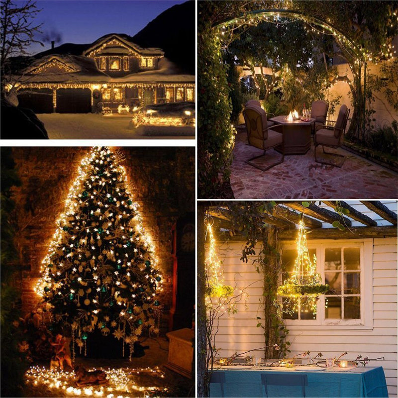 Battery Powered 5M 50LEDs Waterproof Fairy String Light Christmas Remote Control Home Decor