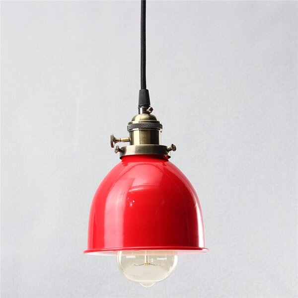 

E27 Modern Retro Vintage Ceiling Pendant Light Bulb Lamp Shape Cafe Bar Fixture Home Decor, Red;blackish green;white