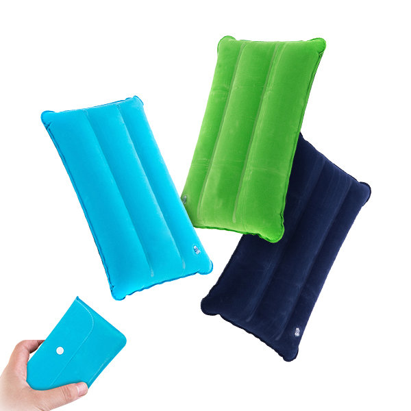 

Portable Air Inflatable Travel Pillow Camping Office Rest Head Neck Massage Pillow, Green;blue;dark blue