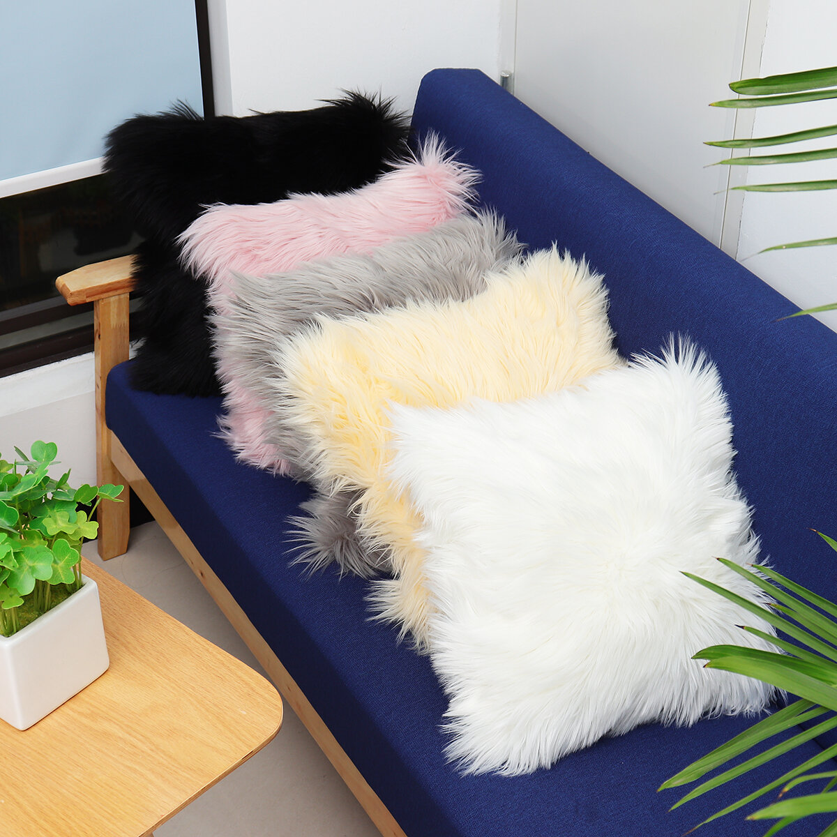 Fluffy Cushion Covers Furry Scatter Decorative Soft Pillow Case Plush 40*40cm 