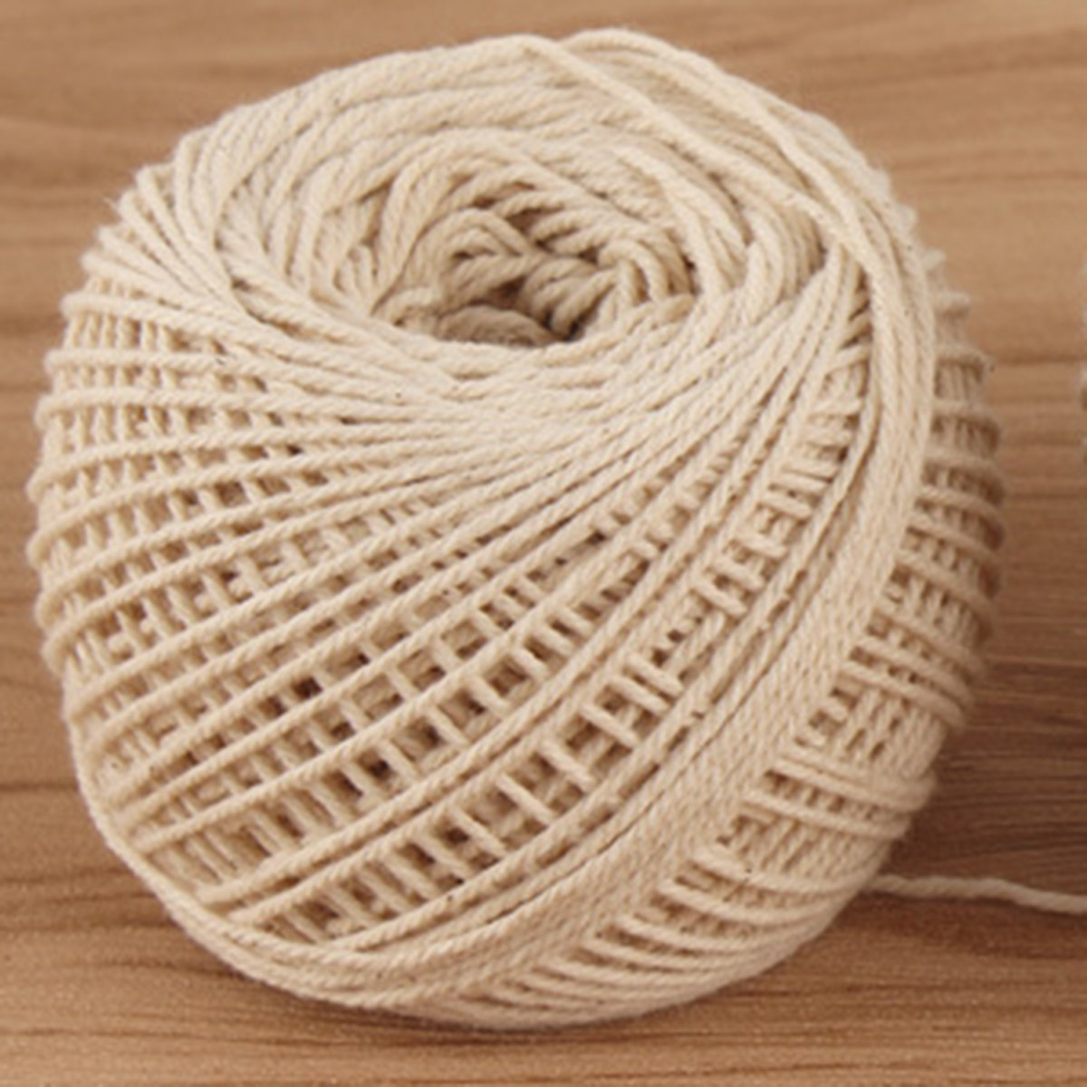 

100M Natural Cotton String Clip Twisted Cord Craft Macrame 1- Stringcotton, Beige;white