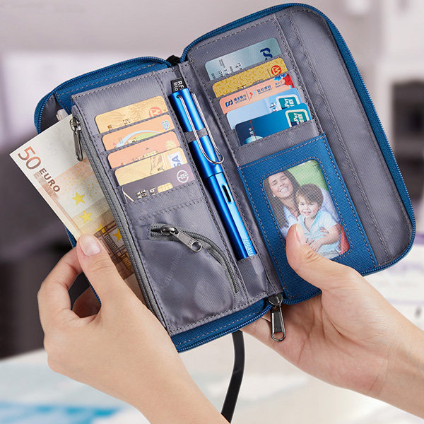 

Naturehike NH18X020-B RFID Travel Wallet Waterproof Anti-theft Passport Credit Card Holder Bag, Purple;blue