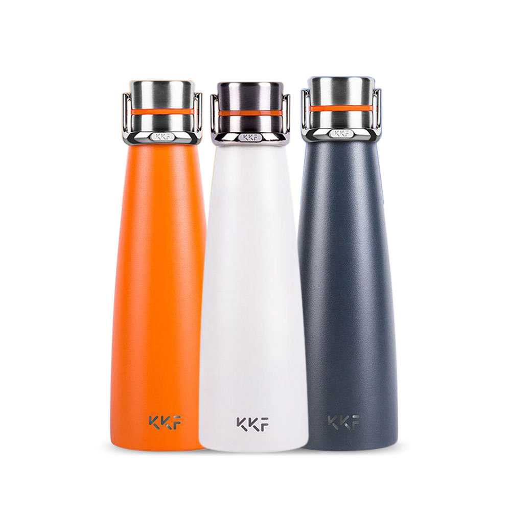 

KISSKISSFISH SU-47WS 475M Vacuum Thermos Water Bottle Thermos Cup Portable Water Bottles, Pink;green;orange;grey;white