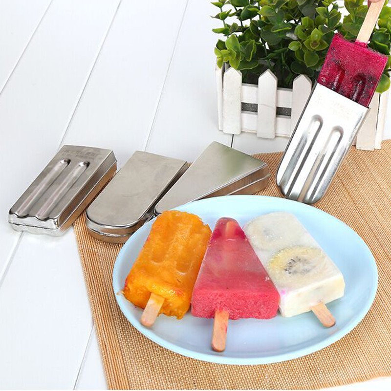

KCASA KC-ICE18 1Pcs DIY Ice Cream Pop Mold Popsicle Lolly Mould Stainless Steel Ice Cube Tray Pan