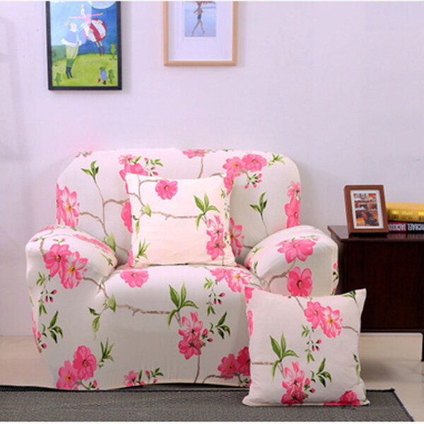 Четырехместный текстильный спандекс, эластичный эластичный чехол для дивана с принтом, защита для мебели