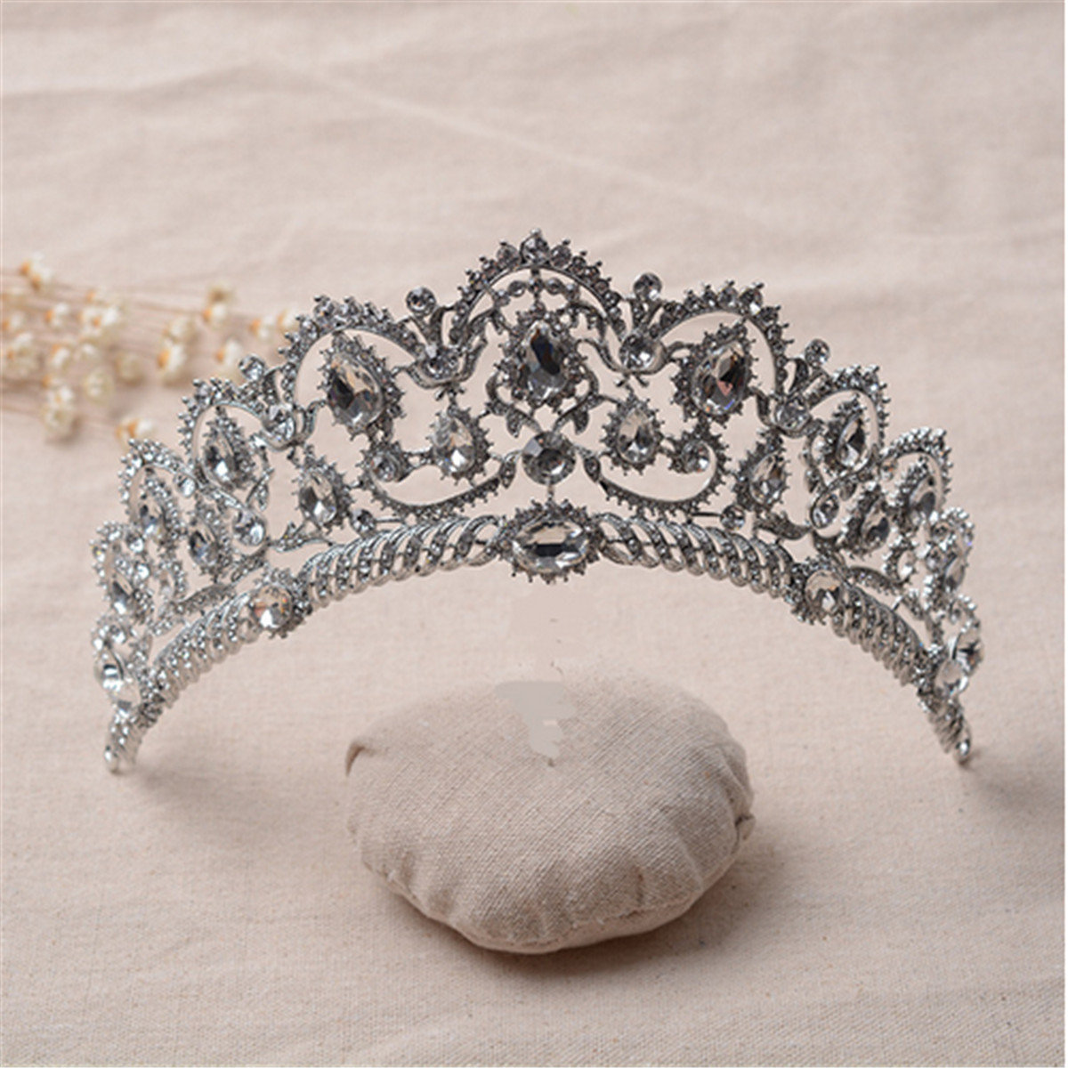 

Bride Rhinestone Crystal Princess Queen Crown Tiara Head Jewelry Headpiece Wedding Party Headband