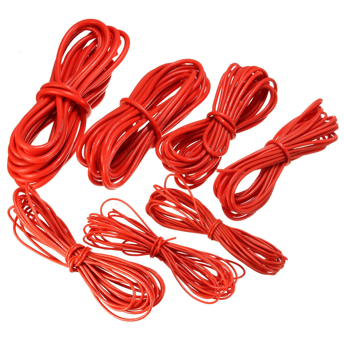 DANIU 5 Meter Red Silicone Wire Cable 10/12/14/16/18/20/22AWG Flexible Cable